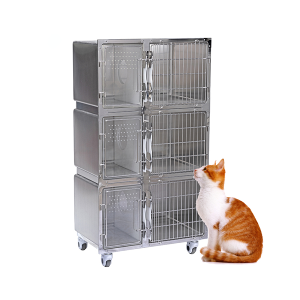 stainless steel cat hospital cage