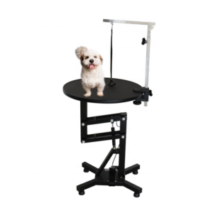 small round pet grooming table